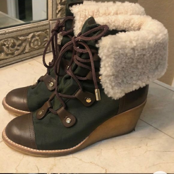 Tory Burch Wedge Booties - Picture 1 of 3